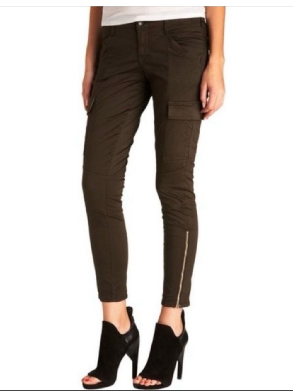 J Brand Houlihan Skinny Cargo Ankle Pants with Side Zippers